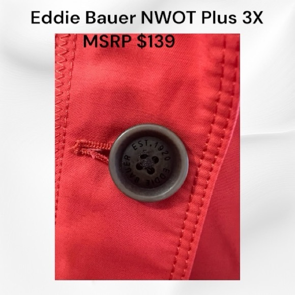 Eddie Bauer Coral Spring Trench NWOT Plus Size 3X - Picture 5 of 7